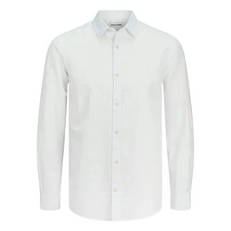 Langarmhemd JJESUMMER Shirt LS SN in Leinenoptik