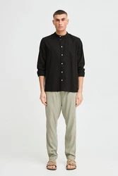 !Solid Langarmhemd SDALLAN CHINA SH Schwarz/Khaki/Dunkelgrün