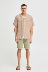 !Solid Kurzarmhemd SDORLANDO Beige/Braun