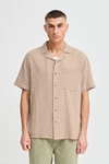 !Solid Kurzarmhemd SDORLANDO Beige/Braun