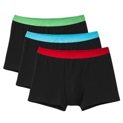 CALIDA Boxershorts Natural Benefit Herren 3er-Pack Schwarz/Grn/Blau/Rot