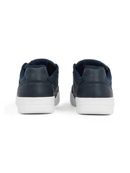 Tommy Jeans Sneaker 'ESS' TJM CUPSOLE LEATHER Blau/Dunkelblau/Grau