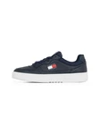 Tommy Jeans Sneaker 'ESS' TJM CUPSOLE LEATHER Blau/Dunkelblau/Grau