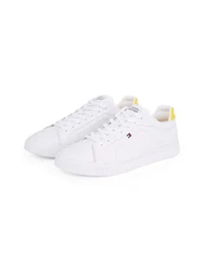 Tommy Hilfiger ICON COURT PINPERF LTH Sneaker Weiß/Creme