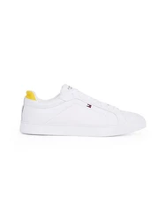 Tommy Hilfiger ICON COURT PINPERF LTH Sneaker Weiß/Creme
