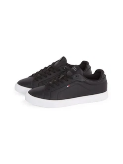 Tommy Hilfiger ICON COURT PINPERF LTH Sneaker Schwarz/Grau