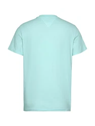 Tommy Jeans T-Shirt TJM SLIM LINEAR CHEST SS TEE EXT mit Logodruck Grün/Blau/Hellblau/Türkis