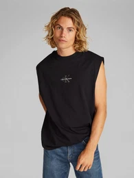 Rundhalsshirt MONOLOGO SLEEVELESS TEE mit Logostickerei