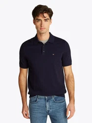 Tommy Hilfiger Poloshirt ESSENTIAL COTTON KNITTED POLO Dunkelblau/Blau