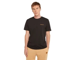 Timberland T-Shirt Small Linear Logo Print Tee orange/schwarz