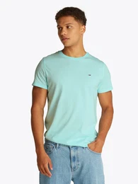 T-Shirt TJM ESSENTIAL SOLID TEE Regular Fit mit Rundhalsausschnitt und dezenter Logo-Flag