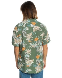 Quiksilver Kurzarmhemd Lemnas Blau/Grün/Dunkelgrün