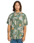 Quiksilver Kurzarmhemd Lemnas Blau/Grün/Dunkelgrün