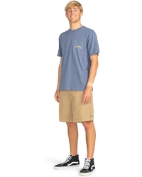 Billabong T-Shirt Stacked Arch Blau/Hellblau/Grau