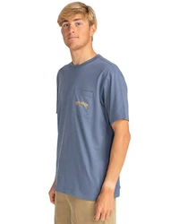 Billabong T-Shirt Stacked Arch Blau/Hellblau/Grau