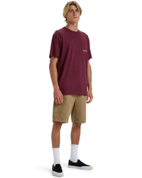 Billabong T-Shirt Stacked Arch Dunkelrot/Bordeaux