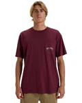 Billabong T-Shirt Stacked Arch Dunkelrot/Bordeaux