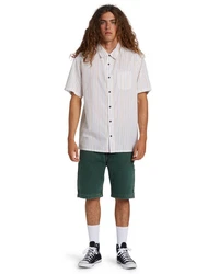 Billabong Kurzarmhemd Mogul Beige/Weiß/Gelb/Creme