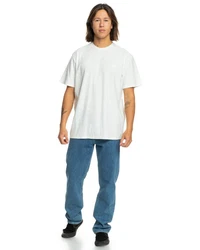 Quiksilver T-Shirt Slub Weiß/Grau/Creme/Blau/Hellblau/Hellgrau