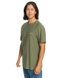 Quiksilver T-Shirt Slub Dunkelgrün/Grün/Khaki