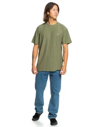 Quiksilver T-Shirt Slub Dunkelgrün/Grün/Khaki