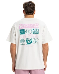 Quiksilver T-Shirt Outside Inside Weiß/Creme