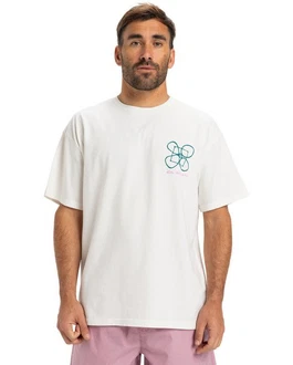 Quiksilver T-Shirt Outside Inside Weiß/Creme Quiksilver T-Shirt Outside Inside Weiß/Creme