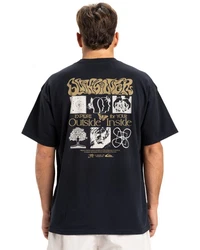 Quiksilver T-Shirt Outside Inside Schwarz/Dunkelblau