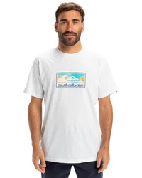 Quiksilver T-Shirt Ev Gradient Box Weiß/Grau/Hellgrau/Silber