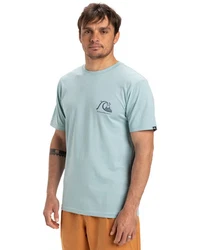 Quiksilver T-Shirt Evo Original Hellblau/Blau/Grün
