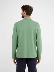 LERROS Langarmshirt Langarmpolo Grün/Hellgrün/Türkis