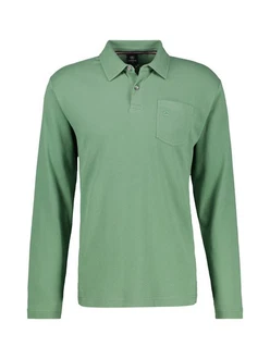 LERROS Langarmshirt Langarmpolo Grün/Hellgrün/Türkis