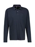 LERROS Langarmshirt Langarmpolo Dunkelblau/Blau