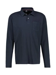 Langarmshirt Herren Langarmpolo in Waffel-Piqu