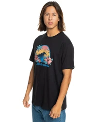 Quiksilver T-Shirt Riding Today Blau/Schwarz