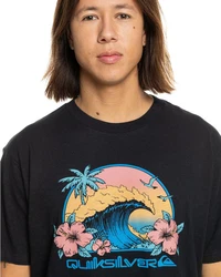 Quiksilver T-Shirt Riding Today Blau/Schwarz