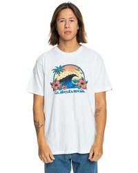 Quiksilver T-Shirt Riding Today Blau/Weiß