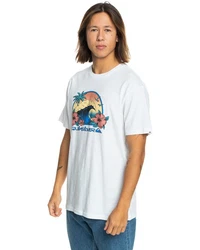 Quiksilver T-Shirt Riding Today Blau/Weiß