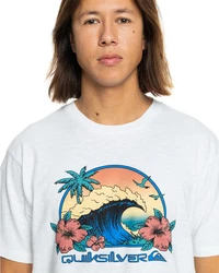 Quiksilver T-Shirt Riding Today Blau/Weiß