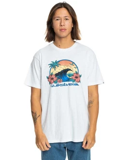 Quiksilver T-Shirt Riding Today Blau/Weiß