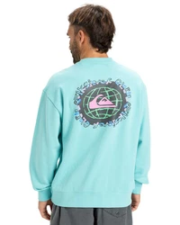 Quiksilver Sweatshirt Spin Cycle Hellblau/Grün/Blau