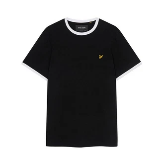 Lyle & Scott T-Shirt 'Ringer' Schwarz/Weiß