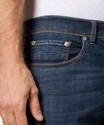 Pierre Cardin 5-Pocket Jeans Style Lyon Tapered Dunkelblau/Blau/Lila