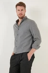 Buratti Langarmhemd Regular Fit Grau/Hellgrau/Dunkelgrau