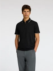 SELECTED HOMME Poloshirt SLHFAVE SPORT ZIP SS POLO NOOS Schwarz
