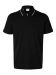 SELECTED HOMME Poloshirt SLHFAVE SPORT ZIP SS POLO NOOS Schwarz