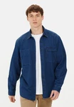 camel active Langarmhemd Kentkragen Blau/Dunkelblau/Hellblau