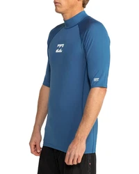 Billabong Rash Guard Waves All Day Hellblau/Blau/Grün