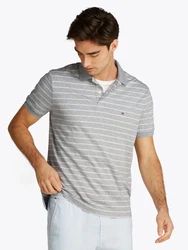 TOMMY HILFIGER Poloshirt SEASONAL Grau/Hellgrau