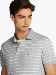 TOMMY HILFIGER Poloshirt SEASONAL Grau/Hellgrau
